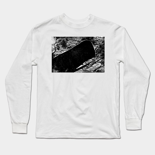 Sperm Whale Engraving Long Sleeve T-Shirt by ArtDary